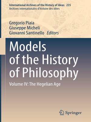 cover image of Models of the History of Philosophy